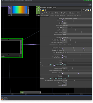 adding math opperators to drag and speed of particles