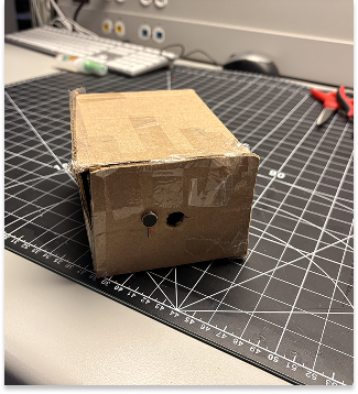 Haptic feedback sensor with cardboard prototype