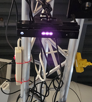Kinect is facing down