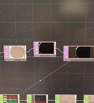 switching the optical flow movement with kinect and TOPS