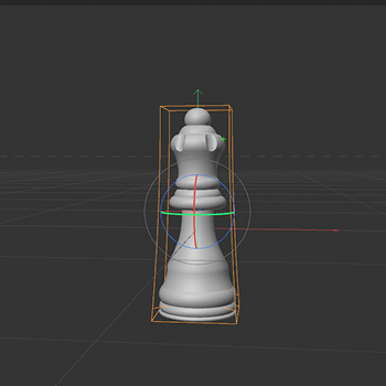 Tapered the chess piece to add a more balanced look