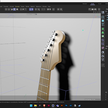 Details of guitar headstock