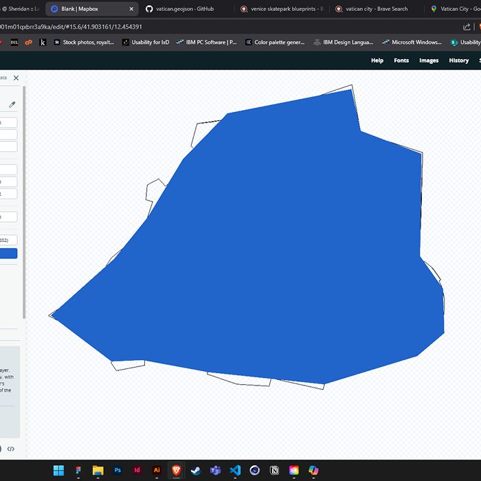 geoJson file of Vatican City but it isn't accurate
