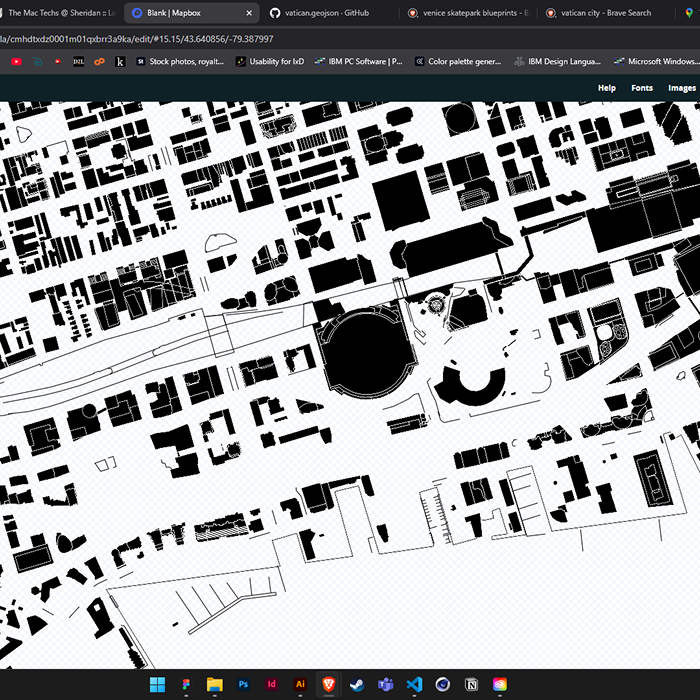 blocked out the buildings in Toronto