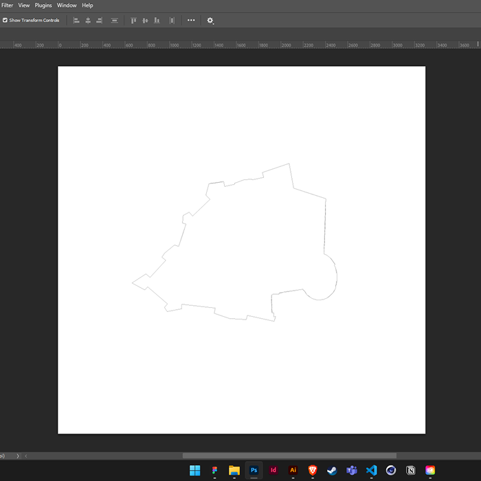 took the outline into photoshop to use in illustrator